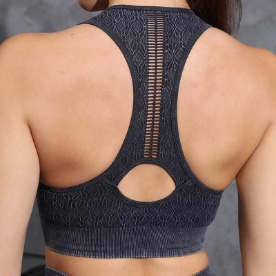 China Breathable New Arrival Custom Colors Vintage Push Up Cavity Women Fitness Yoga Top Breathable Sports Bra for sale