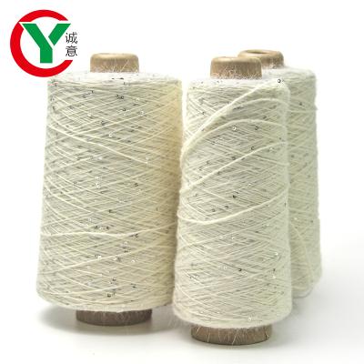 China Hot Selling 2mm Instagram Russian Sequin Fancy Yarn Angora Blend Nylon Yarn Angora Yarn for sale