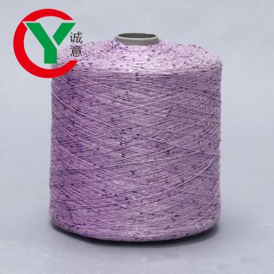 China 2MM Fancy 100% Sequin Polyester Yarn Anti-Static Yarn For Hand Knitting Yarn for sale