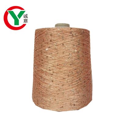 China China Wholesale Antistatic Good Quality Various Color Knitting Yarn With Sequins for sale