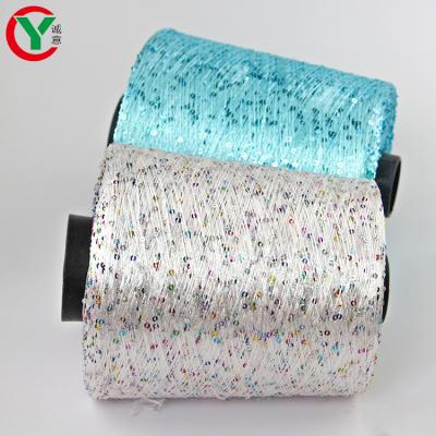 China Fancy Yarn Very Fashion Lady's Sequins Yarn For Knitting Sweaters for sale