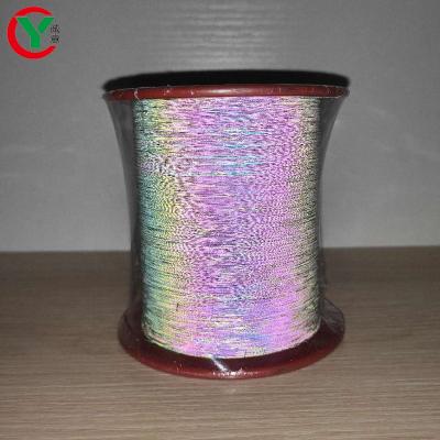 China Common Light Anti-static Reflective Yarn Glitter Twin Side Yarn For Scarf Hats Ribbon Knitting Lace for sale