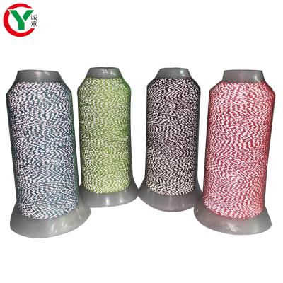 China Anti-Static Double Side Colorful Reflective Yarn For Knitting Scarf Grow In Dark Yarn for sale