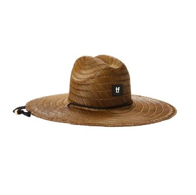 China Custom Pierside Straw Hat Australia Men's Pierside Straw Hat Australia custom chapeus chapeus palha patch dye brown lifeguard surf safari straw hat for sale