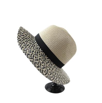 China Best Selling Straw Boater Hats With Custom Beach Paper Brim Character Cheap Soft Wide Brim Hats for sale