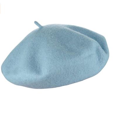 China Soft Smooth French Style Lightweight Feeling Solid Color Woolen Casual Classic Beret for sale