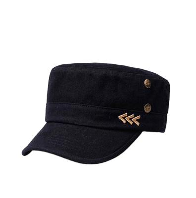 China Wholesale Army Military Cap Flat Surface Character Hats Style Military Hats for sale