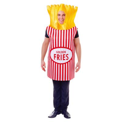 China Customized funny costumes stage show or party realistic 3D cosplay designed french frie burger and pizza mascot costumes for sale