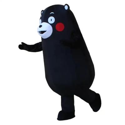 China Advertising Halloween Black Bear Animation Costume Exhibition Customized Character Free Walking Costume for sale