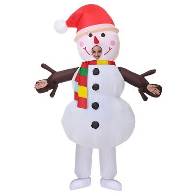 China Christmas Decoration Snowman Reindeer Holiday Party Giant Inflatable Costumes Adult Size Customized Available for sale