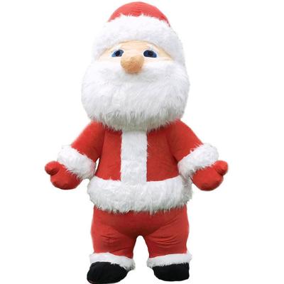 China Custom Inflatable Christmas Santa Claus Elk Mascot Costume Adult Christmas Walking Playsuit for sale