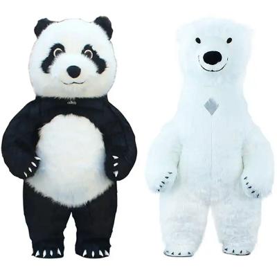 China Inflatable Furry Bear Elephant Panda Mascot Costume Cosplay Party Game Outfits Halloween Easter For Adult Costume Customized Available for sale