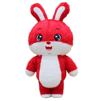 China Zodiac Rabbit Mascot Walking Giant Inflatable Panda Performance Props Clothing Customized Available for sale