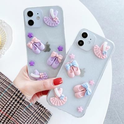 China Free Shipping 3D Anti-fall Mobile Cover For iPhone 11 Pro Max Mini Case 12 8 7 Plus Fashion Girly Soft Cell Phone Case for sale