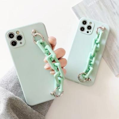 China Free Shipping Anti-fall Chain Mobile Cover For iPhone 12 Pro Case Max Mini Fashion Shockproof Bracelet Cool Bracelet for sale