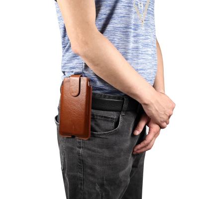 China Free Shipping Anti-drop Cell Phone Buckle Holster Case Pockets Portable Multifunctional Waist Bag PU Cell Phone Wallet Leather Belt Bag for sale