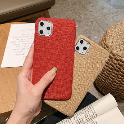 China Free Shipping TPU Fabric Style Case For iPhone 12 11 pro X Max XR XS 8 7 Plus 6S Hot Fashion Cell Phone Case Colorful for sale