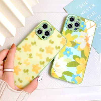 China Free Shipping Flower Shockproof Painting Mobile Cover For iPhone 13 12 pro Case Max Mini X XR XS 2021 Fashion Cell Phone Case New for sale