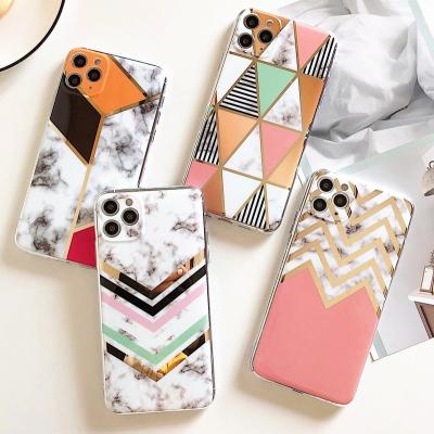 China free shipping Anti-falling marble mobile cover for iphone 12 case 11 case 2021 Max Mini X XR XS fashion beautiful new cell phone cases for sale