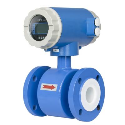 China PFA flow meter for pipeline measuring eletromagnetic water flow meter for sale