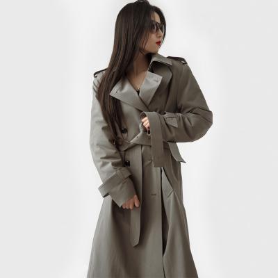 China New long style raincoat meet your fashion needs waterproof two seasons bend down ditch coat down jacket for sale