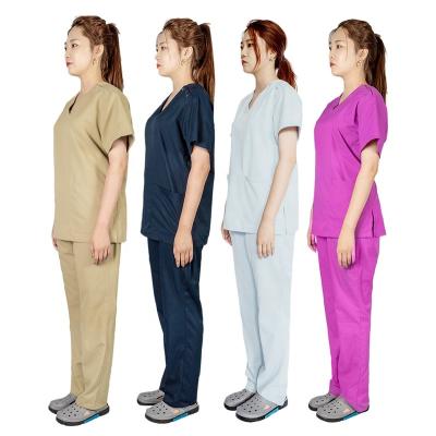 China Breathable Hospital Medical Clothing Scrubs Wholesale Nurse Uniform Scrub Suit Manufacturers Sets For Hospital 1pcs Woven by Medical Place for sale