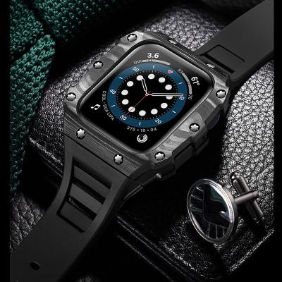 China New Arrival Carbon Fiber Apple Watch Durable /Water Resistant/Dustable Case For Iwatch 44MM 45MM for sale