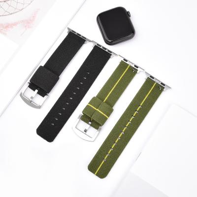 China Sweat Resistant Multiple Colors Fashion Two Pieces Fabric I Watch Straps Nylon Watch Loops Elastic Wristbands For Apple Watch SE 7 6 5 for sale