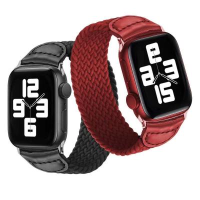 China Yunse Braided Strap Breathable Woven Nylon Strap Skin Friendly Multiple Colors Light Weight For Apple Watch Series 7/6/5/4/3/2/1 for sale