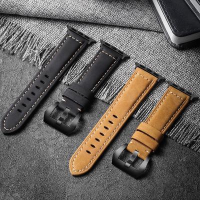 China Quick Release Pins New Designer Style Optional Colors Luxury And Durable Top Grain Cowhide Watch Strap 38 40 42 44mm For All I Watch for sale