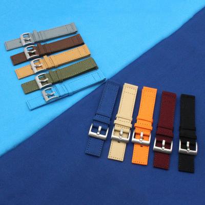 China Wholesale Hotsale Summer Sailcloth Watch Straps Nylon Waterproof Breathable Watch Straps Replacement for sale