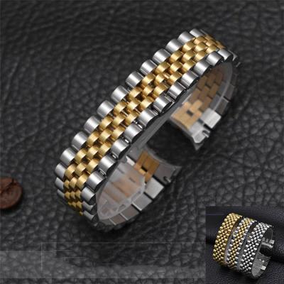 China Luxury Water Resistant Yunse 316L Stainless Steel Watch Band Chain 5 Beads Metal Watch Replacements For R0LEX Black PVD Metal Plating Straps for sale