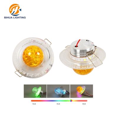 China Colorful Downlight Indoor LED Spotlight Aluminum COB Recessed Ceiling Cabinet RGB for sale