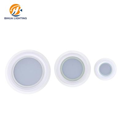 China Slim Ultra Thin Glass Panel Light White Round Aluminum Recessed Mounted Smd for sale