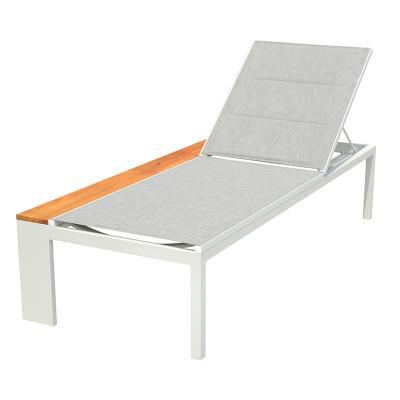 China New Mesh Waist Leisure Garden Lounger Convertible Pool Patio Outdoor Sun Resistance Sun Loungers UV Adjustable Clamp High Quality Fabric for sale