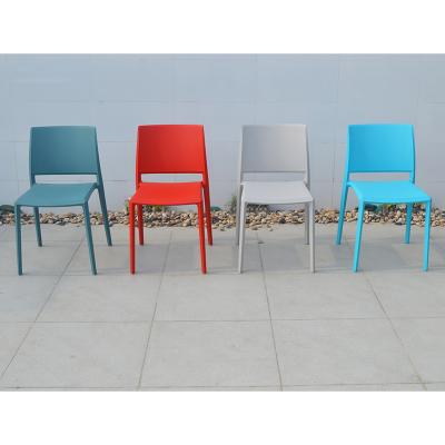 China UV Resistance Factory Wholesale Outdoor Dining Chair Stacking PP Plastic Garden Chairs for sale