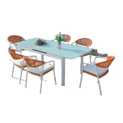 China Good Quality Classic 6 Seater Dining Table Set Modern Dining Table Set New Designs 6 UV Chairs And Chairs Set For Dining Room for sale