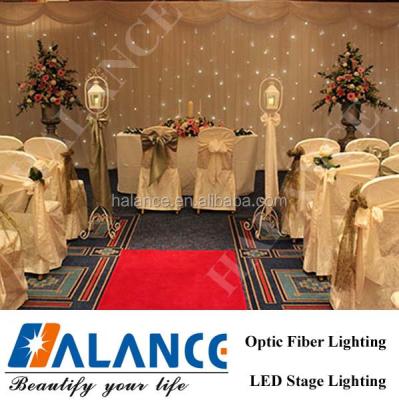 China Wedding White Star Cloth Fiber Optic Starlight Wedding Backdrop Lights for sale