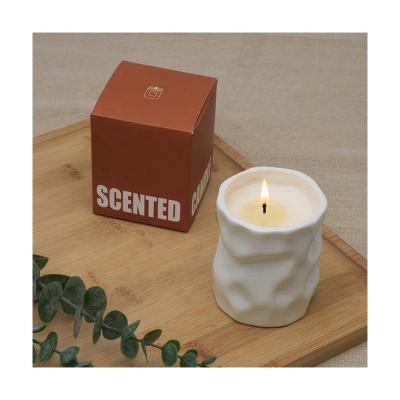 China Birthdays Hand-kneaded Ceramic Natural Soy Wax Home Scented Candle Without Logo for sale