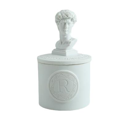 China Birthdays David Plaster Sculpture Soy Wax Rose Candles Aromatherapy Luxury Scented for sale