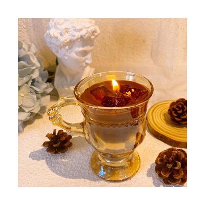 China Birthdays Quality Jelly Gel Wax Glass Coffee Cup Scented Candle Wholesale Aromatherapy for sale