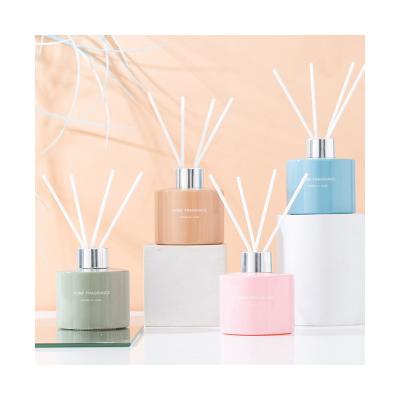 China 120ML Nordic Style Macaron Color 4 Sticks Round Oil Reed Diffuser Fragrance For Home for sale