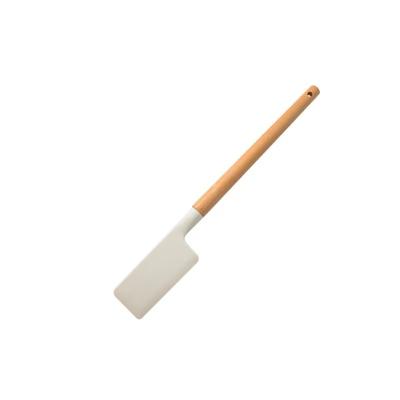 China Viable Wholesale Manufacturer Household Kitchen Utensils Handle Silicone Wooden Spatula for sale