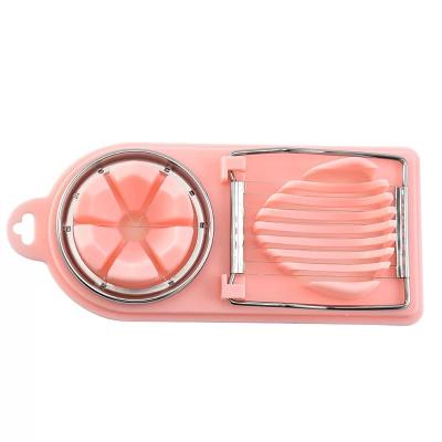 China Modern Design Kitchen Utensils Strawberry Fruit Vegetable Stocked Sustainable Plastic Slicer for sale