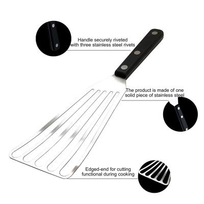 China Strong Sustainable Enough Minimalist Kitchenwarestainless Flat Product Sustainable Cooking Spatula for sale