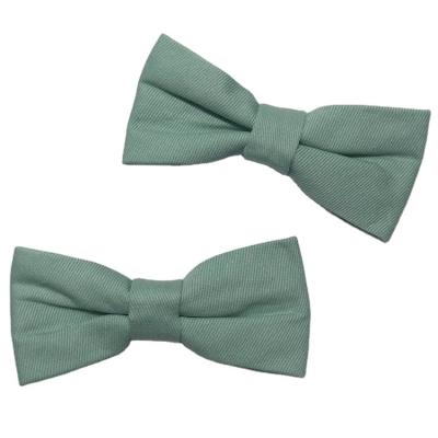 China Green classic korean style bow tie design simple bow tie bow tie backing customization cotton not easy to fade bow ties wholesale for sale