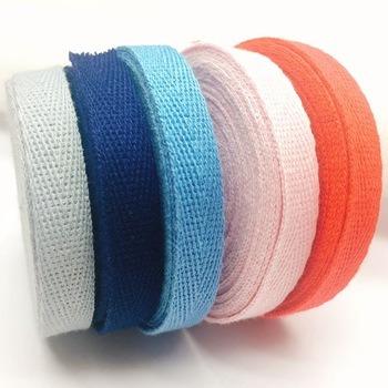 China Wholesale 1cm 2cm Soft Cotton Tape Factory Feel Soft Hand Feel Organic Cotton Twill Herringbone Tape for sale