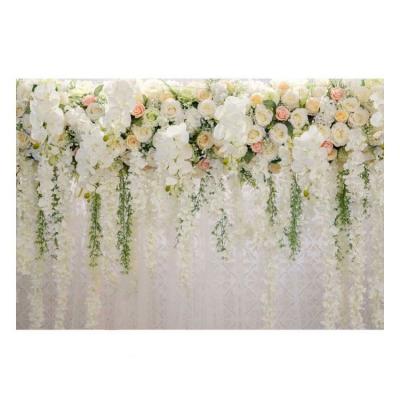 China Vinyl Wedding Decoration Flower Wall Photography Seamless Background for sale