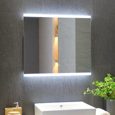 China Hotel Bathroom Decorative Touch Switch Illuminated Wall Mirror for sale