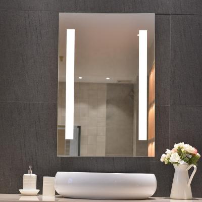 China Wall Hanging Side Lighted Anti Fog Mirror Bathroom Smart LED Illuminated Mirror Carefully Selected Modern Home Rectangle for sale